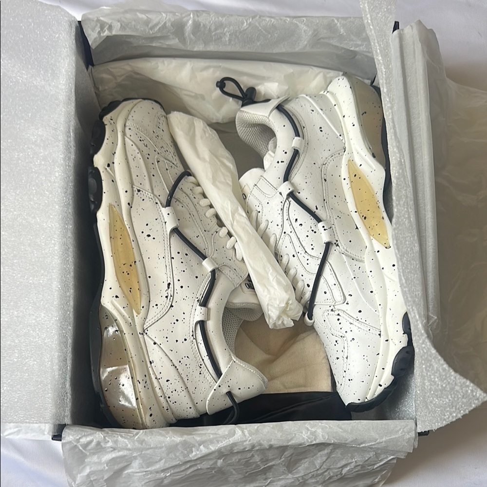 Valentino Black and White Athletic Shoes with Chunky Sole